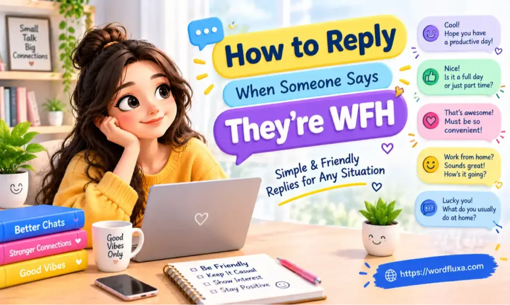 How to reply when someone says they're WFH.