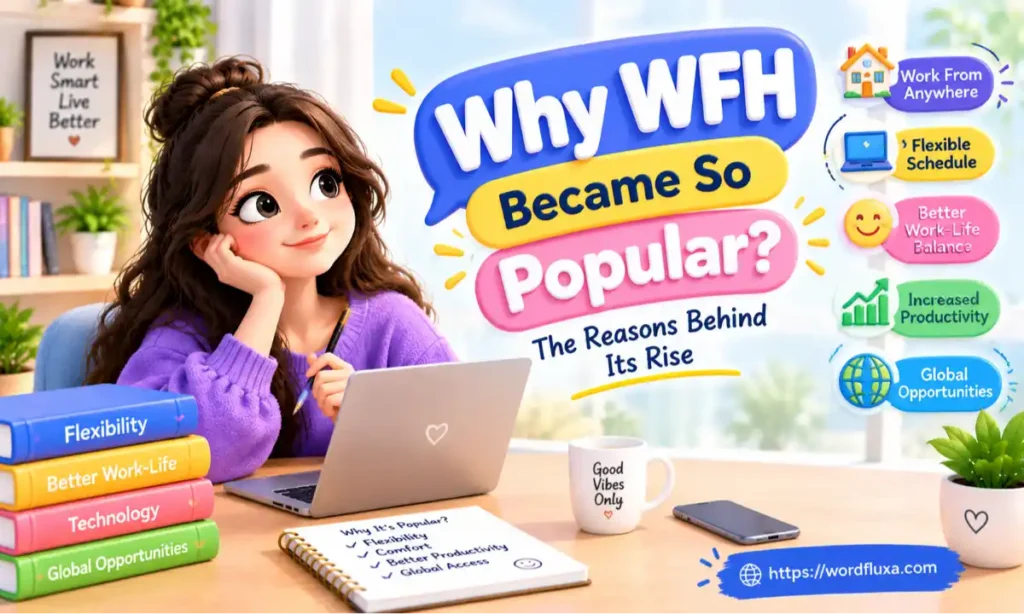 Why WFH became so popular – 3D illustration.
