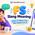 3D colorful FS slang meaning illustration by WordFluxa.