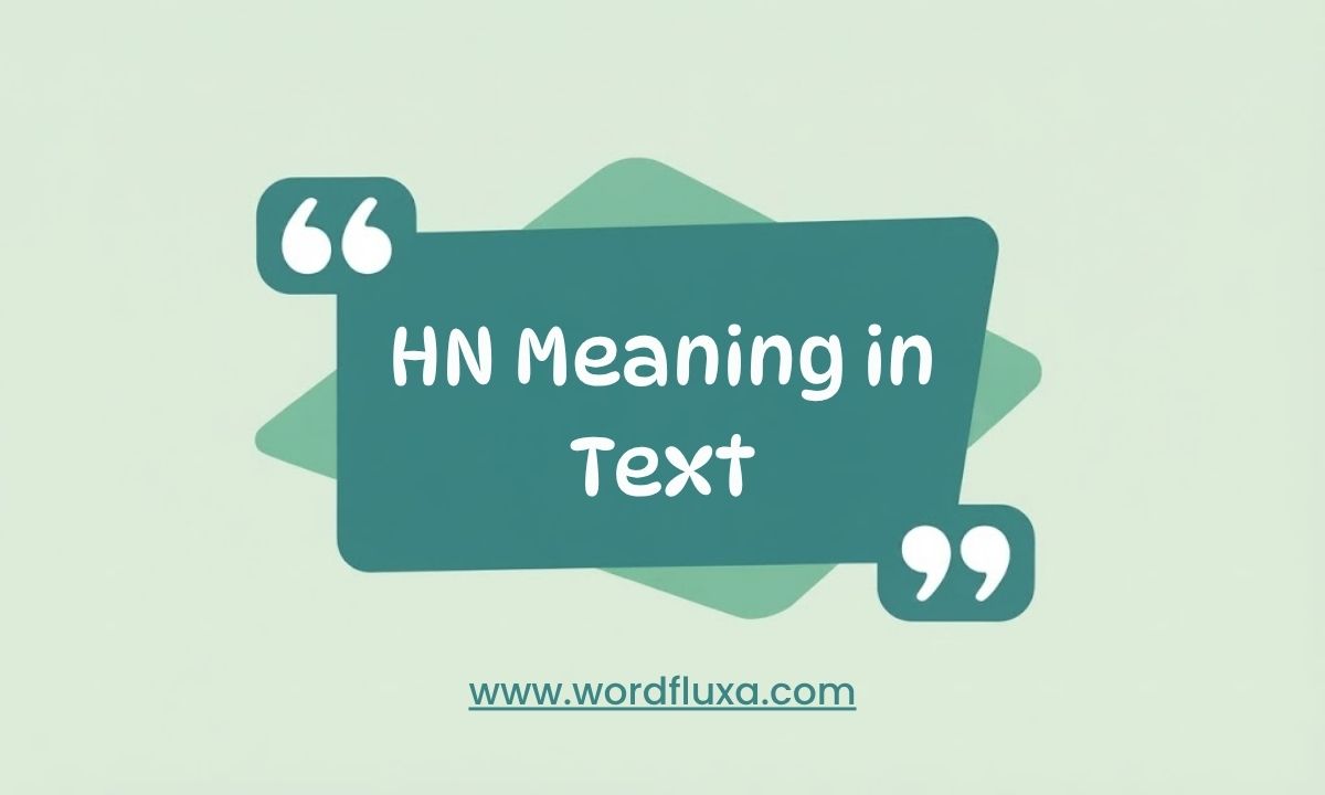 HN Meaning in Text .
